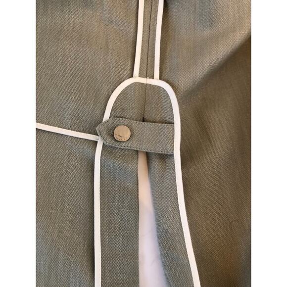 NAMU Belted Linen Sleeveless Midi Dress V- Neckline Minimalist Casual Sz: L - Picture 15 of 15